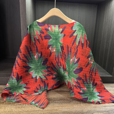 High-End Niche Design Vacation-Style Round-Neck Knitted Anti-Pilling Summer Casual Loose Fit T-Shirt for Women