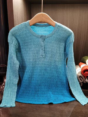 Autumn Work Casual Slimming Versatile Base Shirt  Sweat-Absorbent Pleated Gradient T-Shirt Top Solid