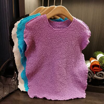 Women's Stylish Slimming Vest T-Shirt Elegant Temperament Age-Reducing Commuting Excellent Sweat-Absorbing Wrinkle-Free Made