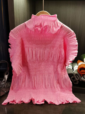 Women's Elegant Loose-Fitting Slimming Top Stand-Up Collar  Craftsmanship Breathable Sweat-Absorbent Heavy Blouses Shirts