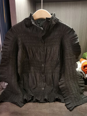 Autumn Casual Stand Collar Women's Long Sleeve Top Plus Size Single-Breasted  Cardigan Breathable Loose Solid