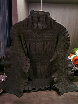 Autumn Casual Stand Collar Women's Long Sleeve Top Plus Size Single-Breasted  Cardigan Breathable Loose Solid