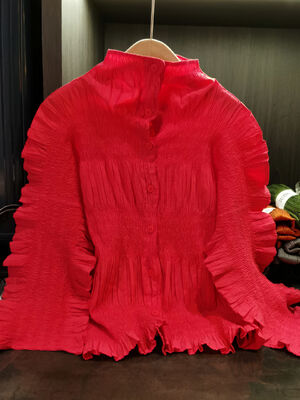 Autumn Casual Stand Collar Women's Long Sleeve Top Plus Size Single-Breasted  Cardigan Breathable Loose Solid