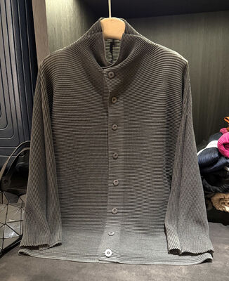 Autumn New Elegant Pleated Solid Color Long-Sleeve Lapel Single-Breasted Cardigan Vintage Style Slimming Top for Plain Dyed