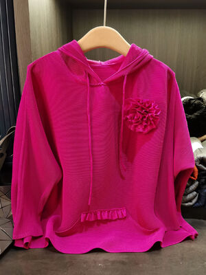 Stylish Plus-Size Loose Slimming Long-Sleeve Sweatshirt T-Shirt High-End Summer Casual Versatile Solid Breathable Polyester