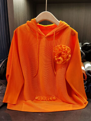 Stylish Plus-Size Loose Slimming Long-Sleeve Sweatshirt T-Shirt High-End Summer Casual Versatile Solid Breathable Polyester