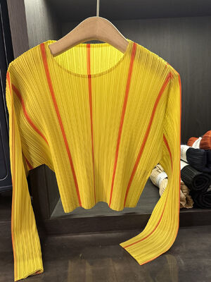 Autumn New Style High-End Plaid Print T-Shirt Elegant Versatile Slimming Casual Long Sleeve Top Made Anti-Pilling Polyester