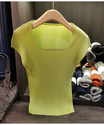 Niche High-End Women's Summer T-Shirt Elegant Slim-Fit Sleeveless Age-Reducing Square Collar All-Match Solid Color New Elegant