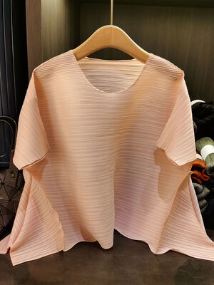 Women's Elegant Neck All-Match T-Shirt New Fashion Casual Commuter Top Commuter Elegant Loose Slimming Solid Color Short Summer