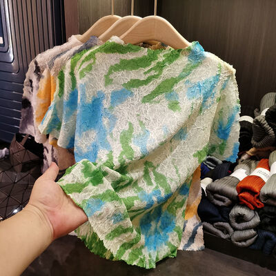 Women's New Summer Slim Fit Pleated T-Shirt Leopard Print Round Neck Short Sleeve Pullover Comfortable Casual Polyester