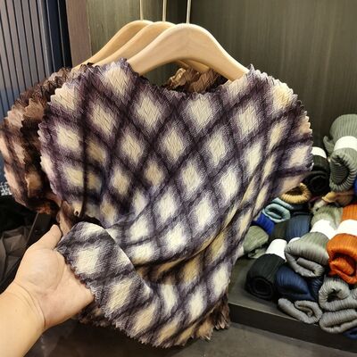 Women's Summer Casual Top Thin Diamond Mesh Printed Short-Sleeved T-Shirt Polyester Slimming Neck Versatile Plaid Pattern