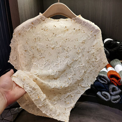 Handmade Crochet Top for Women Summer New Loose Plus Size Solid Color Round Neck Short Sleeved T-Shirt Breathable Feature