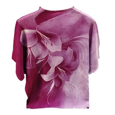 Women's Elegant Loose Plus Size Top New Spring Summer Anti-Pilling Knitted Casual Versatile Slimming Neck Design Printed