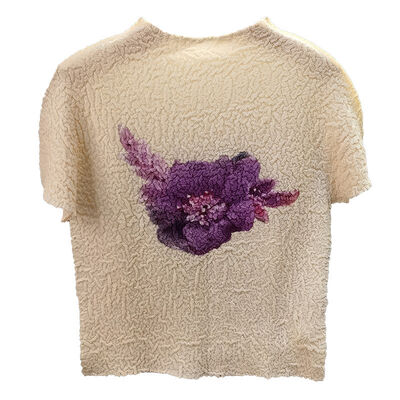 High-End Design Elegant Ruched Sweet Top Loose Half Turtleneck Short Sleeve T-shirt Solid Color Knitted for Spring Summer