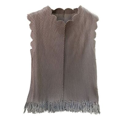 Women's Summer Elegant European American Fashion Vest Tops Dragon Scale Tassel Versatile Slimming Loose Fit Solid Short