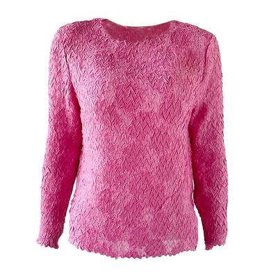 Women's Long Sleeve T-Shirt Paper Wrinkle Texture Rhinestone Heavy Craft Casual Solid French Fashion for Spring New Top