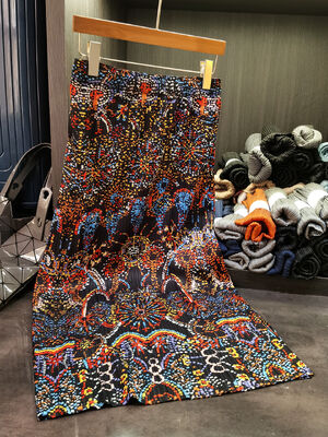 Summer Bohemian Floral Printed Midi Skirt for Women Casual Mid-Length New Irregular Niche Loose Slimming Versatile Design