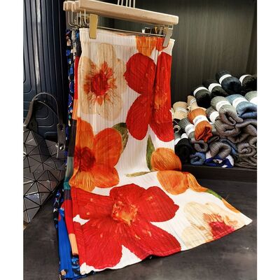 High-End Women's A-Line Bodycon Skirt Elegant Commuting Print Pleated Design with Elastic Waist New Summer Casual Style