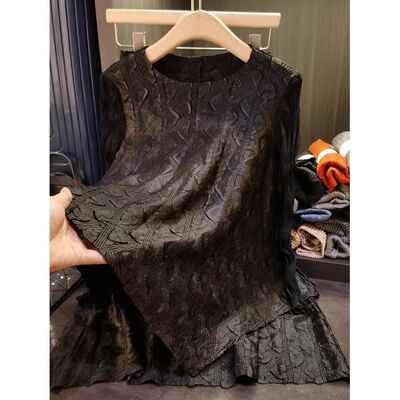 Luxury Three Houses Fashion Solid Color Folded Two Piece Set for Women