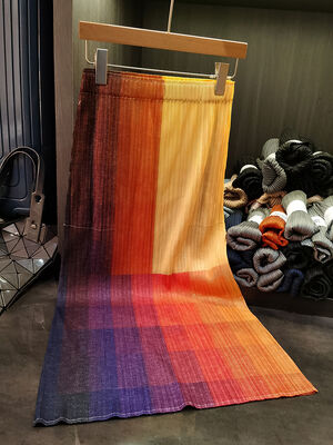 Women's All-Season Gradient Pleated Skirt with Niche Design Casual Commuter Fashion Natural Waistline for Summer