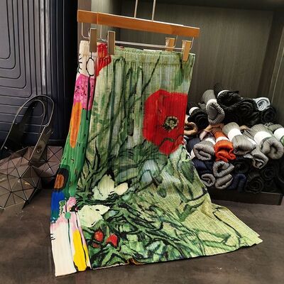 Niche Pastoral Style A-Line Skirt for Women Contrasting Color Elegant Slim Versatile Mid-Length Casual Summer Natural Waistline