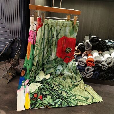 Niche Pastoral Style A-Line Skirt for Women Contrasting Color Elegant Slim Versatile Mid-Length Casual Summer Natural Waistline