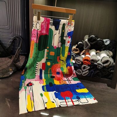 Niche Pastoral Style A-Line Skirt for Women Contrasting Color Elegant Slim Versatile Mid-Length Casual Summer Natural Waistline