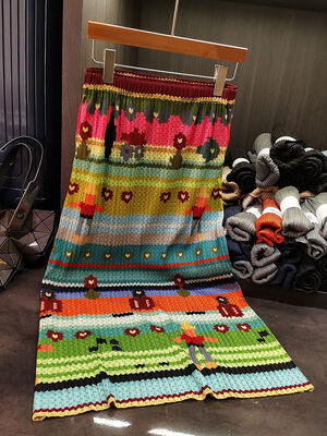 Women's New Design Elegant A-Line Skirt Floral Pattern Casual Spring Summer Style Contrast Color Plaid Natural Waistline Holiday