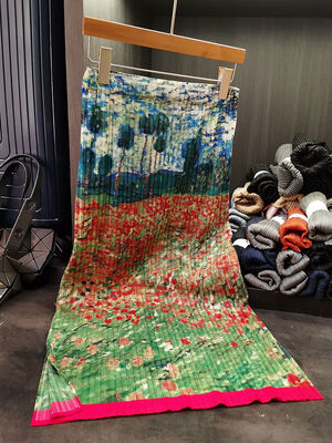 Women's New Design Elegant A-Line Skirt Floral Pattern Casual Spring Summer Style Contrast Color Plaid Natural Waistline Holiday