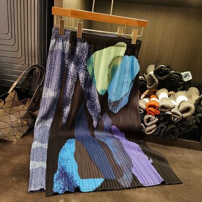 Women's High-End A-Line Mid-Length Skirt New Summer Fashion Print Breathable Slimming Chiffon Versatile Natural Casual