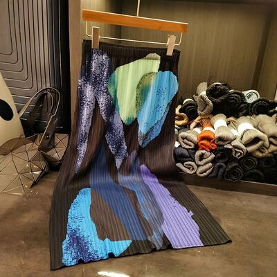 Women's High-End A-Line Mid-Length Skirt New Summer Fashion Print Breathable Slimming Chiffon Versatile Natural Casual