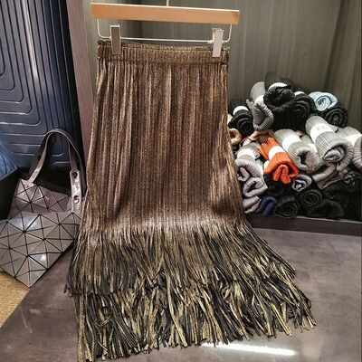 Solid Color Pleated Skirt for Women's Summer Fashion and Leisure, Ins Style Versatile Temperament Skirt