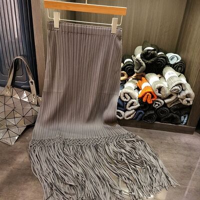 Women's Pleated Skirt Solid Color Versatile Ins Style with Medium Length Slimming Casual Look for Summer