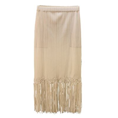 Women's Pleated Skirt Solid Color Versatile Ins Style with Medium Length Slimming Casual Look for Summer