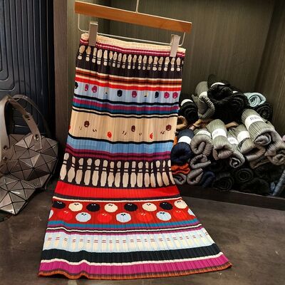 Retro Fun Elegant Slimming Half Skirt for Women Spring Summer New Pleated Midi Skirt