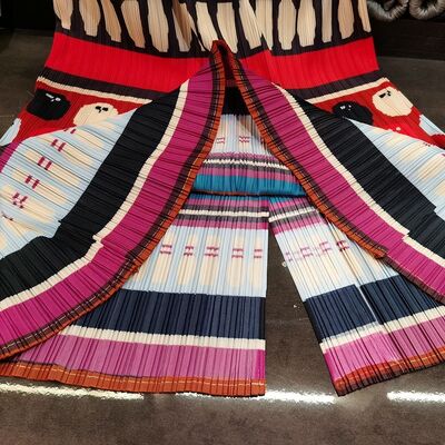 Retro Fun Elegant Slimming Half Skirt for Women Spring Summer New Pleated Midi Skirt