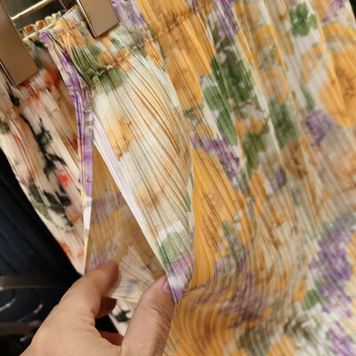 Women's Summer Vintage Half Skirt with Small Floral Design Pleated Tassel Mid-Length High-End Temperament Skirt