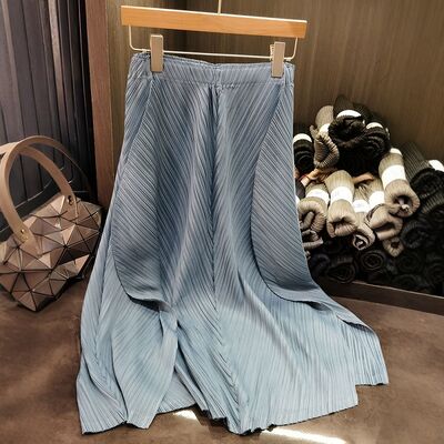 Women's Summer Half Skirt Elastic Waist Solid Color Versatile High Waist Loose Slimming New Style Casual Temperament