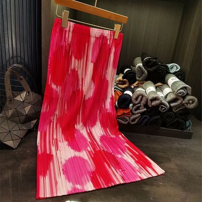 Women's Casual Half-Length Skirt with Printed Flowers New Summer Style Versatile Mid-Length Printed Skirt