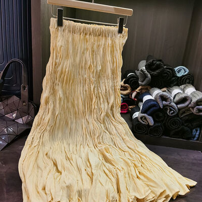 Women's High-Waisted A-Line Midi Skirt Versatile and Fashionable Vintage Style for Summer Covers Hips