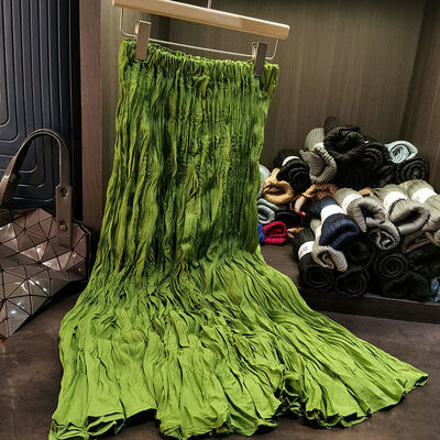 Women's High-Waisted A-Line Midi Skirt Versatile and Fashionable Vintage Style for Summer Covers Hips