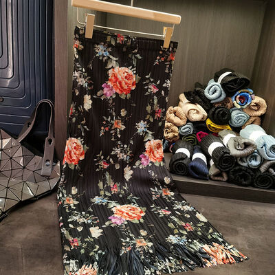 High-end Printed Temperament Half Skirt for Women, New Tassel Mid Length Skirt for Women