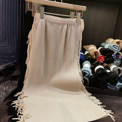 Design Style Tassel Dragon Scale Pleated Skirt Exudes a Slimming Temperament, A-line Skirt for Women