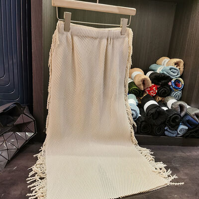 Design Style Tassel Dragon Scale Pleated Skirt Exudes a Slimming Temperament, A-line Skirt for Women