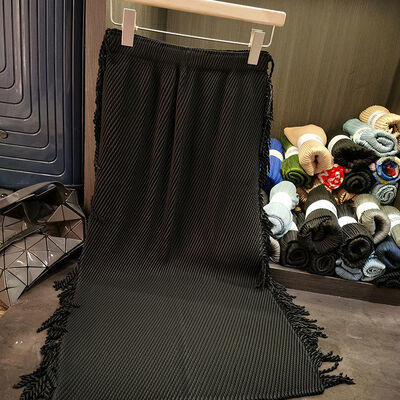 Design Style Tassel Dragon Scale Pleated Skirt Exudes a Slimming Temperament, A-line Skirt for Women