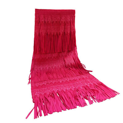 Fashion New High-end Nice Lace Lace Fringe Pleated Skirt Waist Beauty Skirt Women