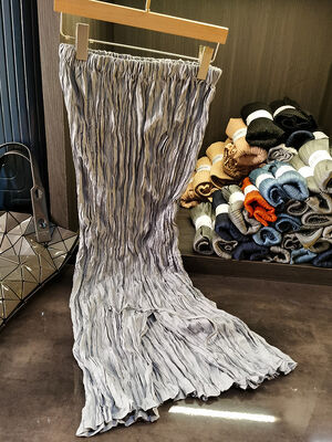 Japanese Style Texture All-match Gentle High Waist Skirt Women's Fashionable Pleated Elastic Waist Pleated Skirt