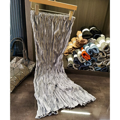 Japanese Style Texture All-match Gentle High Waist Skirt Women's Fashionable Pleated Elastic Waist Pleated Skirt