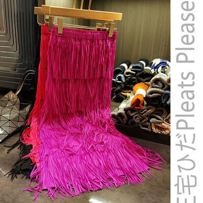 High-end Pleated Tassel Patchwork Skirt 2024 New Women's Summer New Fried Street All-match Women Dress
