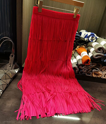 High-end Pleated Tassel Patchwork Skirt 2024 New Women's Summer New Fried Street All-match Women Dress